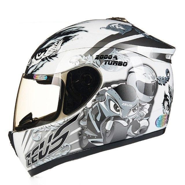 Motorbike helmet full face motorcycle helmets dot approved black skull ghost rider helmet