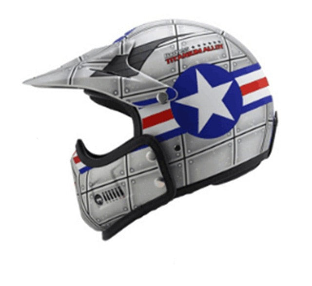 Vintage harley motorcycle helmet vespa rider helmets ghost rider moto cafe racer