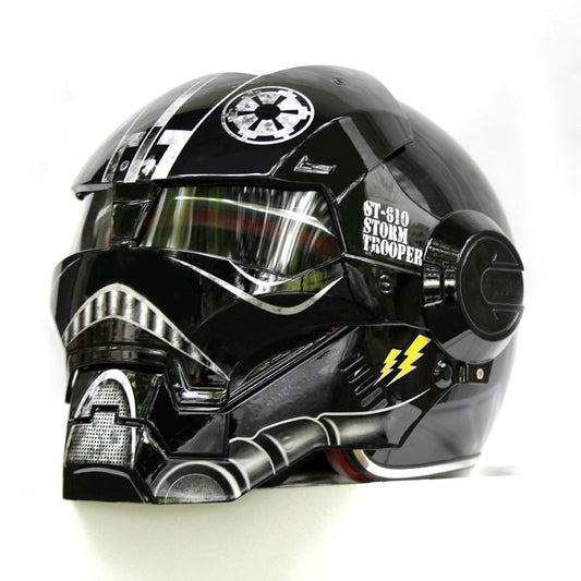 Superhero motorcycle helmets full face black casque motocross