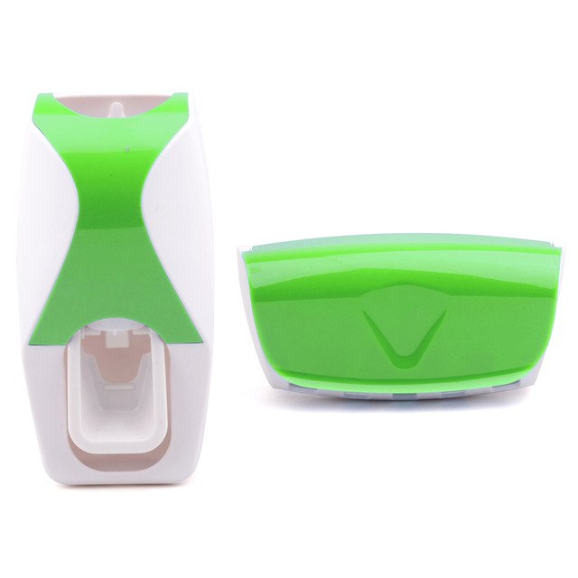 Mount automatic toothpaste dispenser 5 toothbrush holder wall bathroom shelves