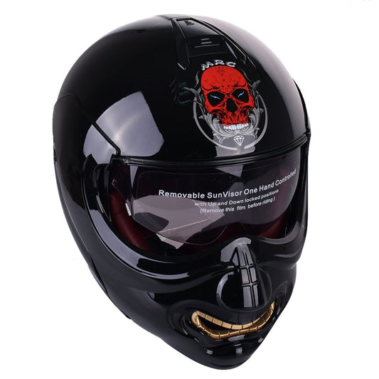 Vintage skull face motorcycle helmets retro predator helmet art ghost Chopper