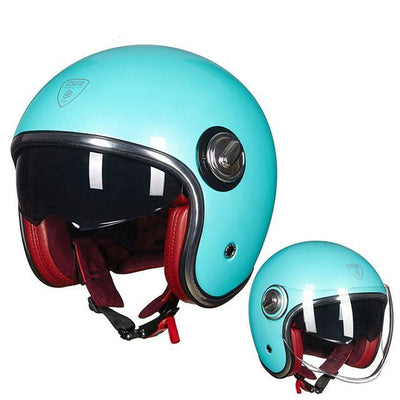 Retro vespa helmet jet half vintage motorcycle helmets for Biker Pilot Chopper Scooter