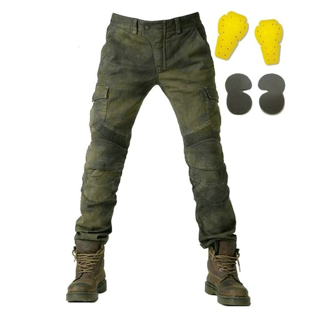 Men jeans motorcycle pants sport riding war pants trousers pantalon moto protect gear