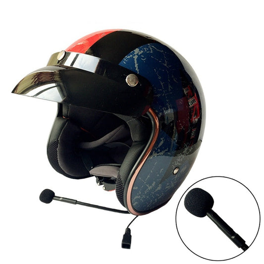 Vintage bluetooth motorcycle helmet smart biker headset phone taking GPRS