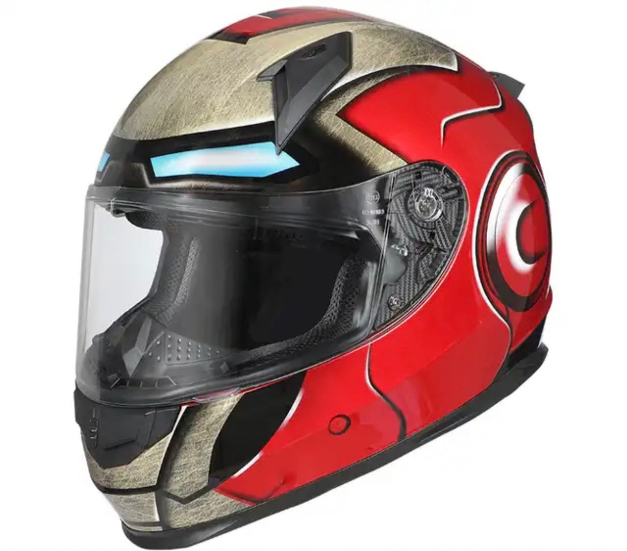 Superhero motorcycle helmets full face racing double lens
