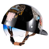 Retro half face helmet motorcycle scooter helmets for rider motorbike harley vespa happy halloween