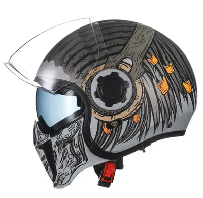 Samurai motorcycle helmet superhero motorcycle retro scorpion electric bike chopper