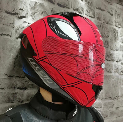 Superhero motorcycle helmets full face racing double lens