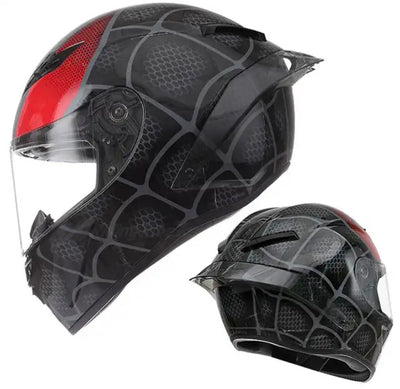 Superhero motorcycle helmets full face racing double lens