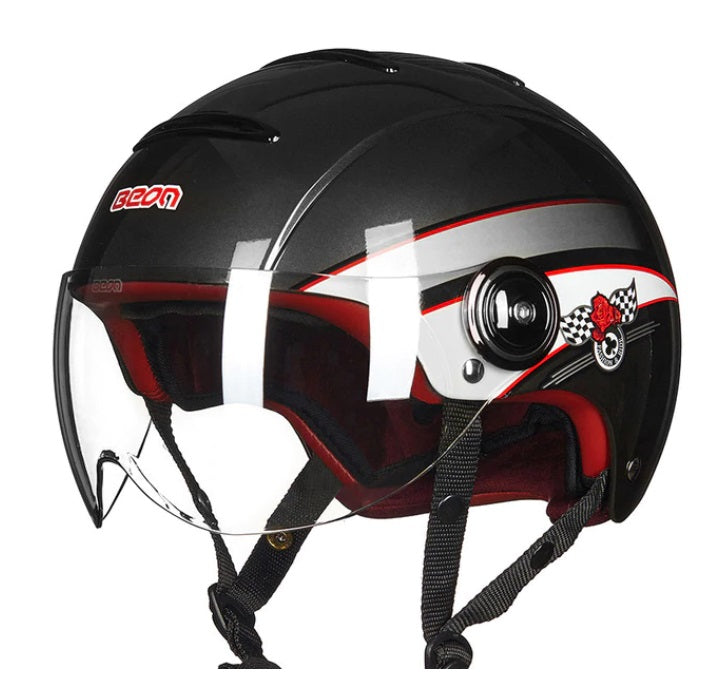 Vespa helmets vintage motorcycle helmet retro half open face jet style