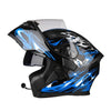 Motorcycle helmet racing helmets full face Bluetooth headset led warning light sun visor safety never slacks