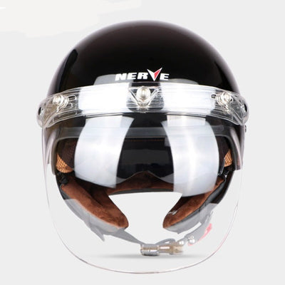Vintage vespa helmet retro motorcycle helmets fiberglass jet style black white