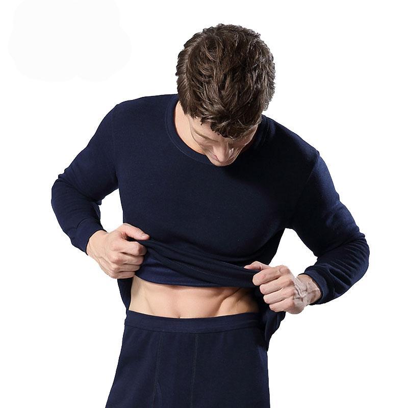 Sexy black thermal underwear sets for men clothes