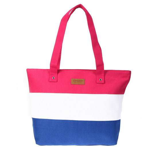 Canvas bag beach bags shoulder casual shopping travel outdoor