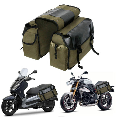 Motorcycle saddle bag Vespa touring vintage canvas bags mountain bike rear seats