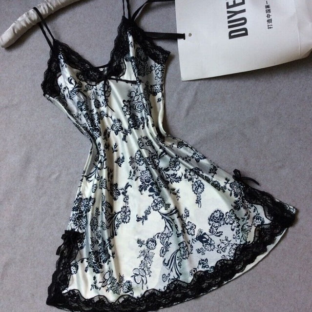 Sleepwear sexy lingerie for women silk lace nightdress sleepdress perfect