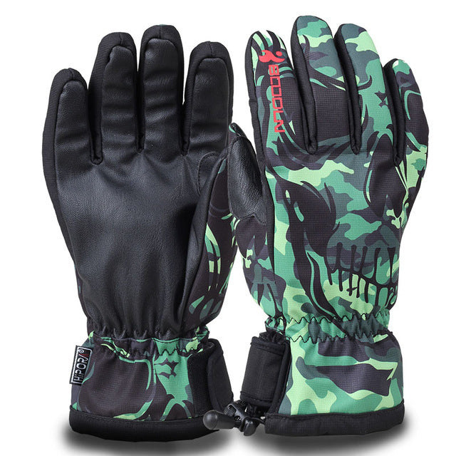 Vintage snowboard gloves skateboard warm glove motorcycle riding windproof men women