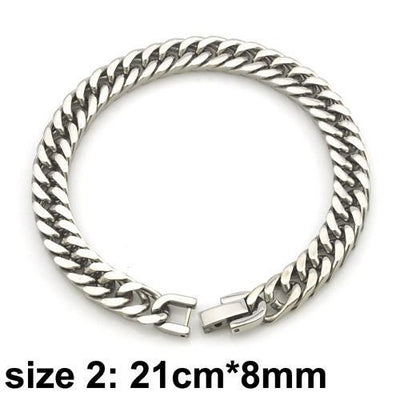Rock bracelet men stainless steel hip hop bangle jewelry for party