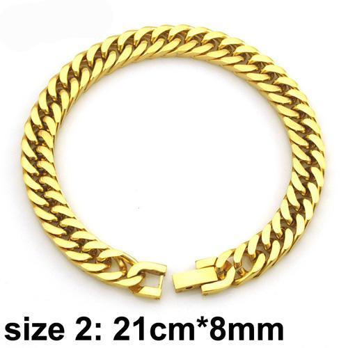 Rock bracelet men stainless steel hip hop bangle jewelry for party