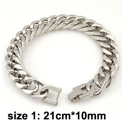 Rock bracelet men stainless steel hip hop bangle jewelry for party