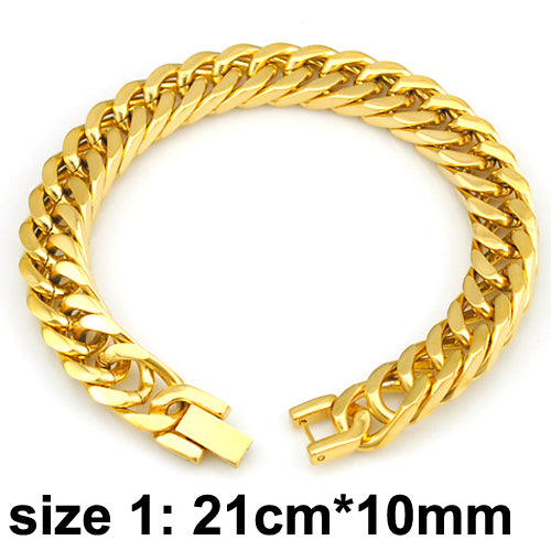 Rock bracelet men stainless steel hip hop bangle jewelry for party