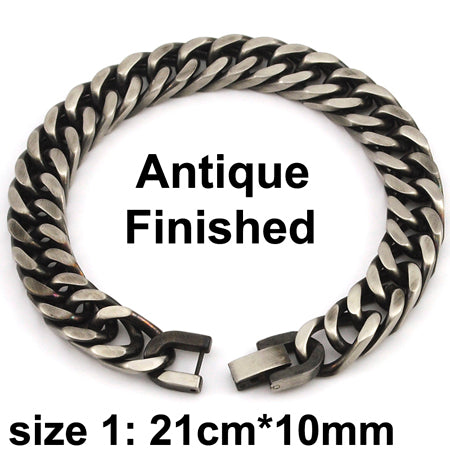 Rock bracelet men stainless steel hip hop bangle jewelry for party