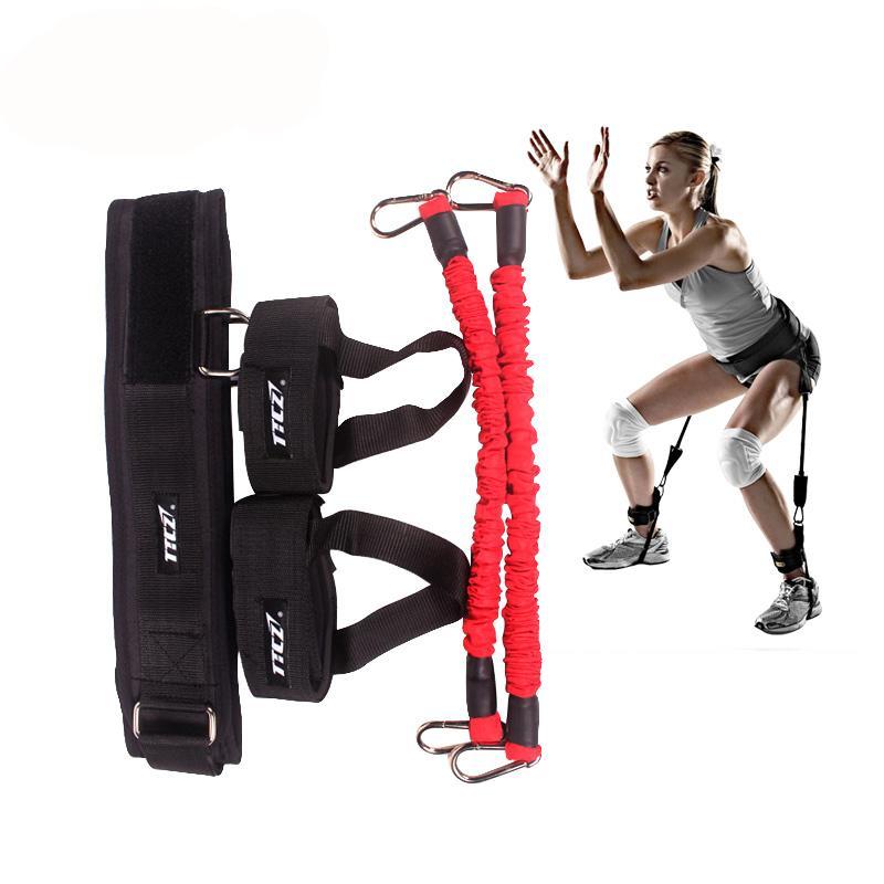 Gym Fitness Exercise Rope Resistance Band trx training Strap equipment Running Jump Leg