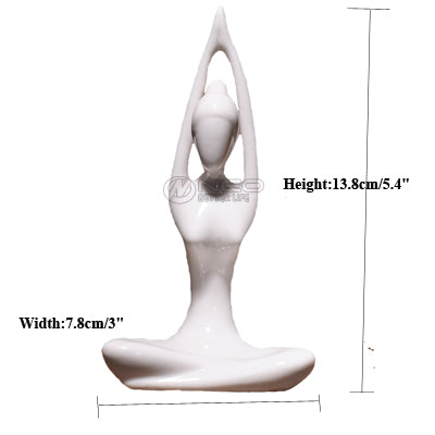 Art ceramic yoga poses home yoga studio decor ornament