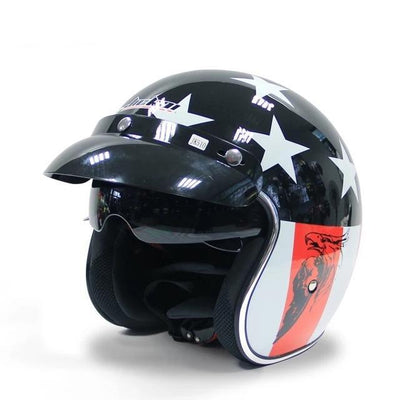 Scooter helmet retro vintage motorcycle helmets visor open face