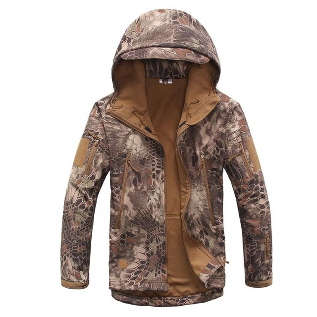 Army Military Tactical Jacket Men Camouflage Coat  Soft Shell Plus Size 4XL Raincoat