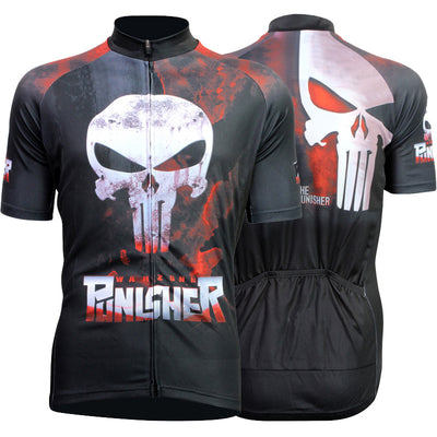 Skull Cycling Jersey Bicycle Clothing Short Sleeve Quick Dry Polyester Sportwear for Men