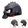 Skull helmet motorcycle retro vespa black half face clear sunvisor lens