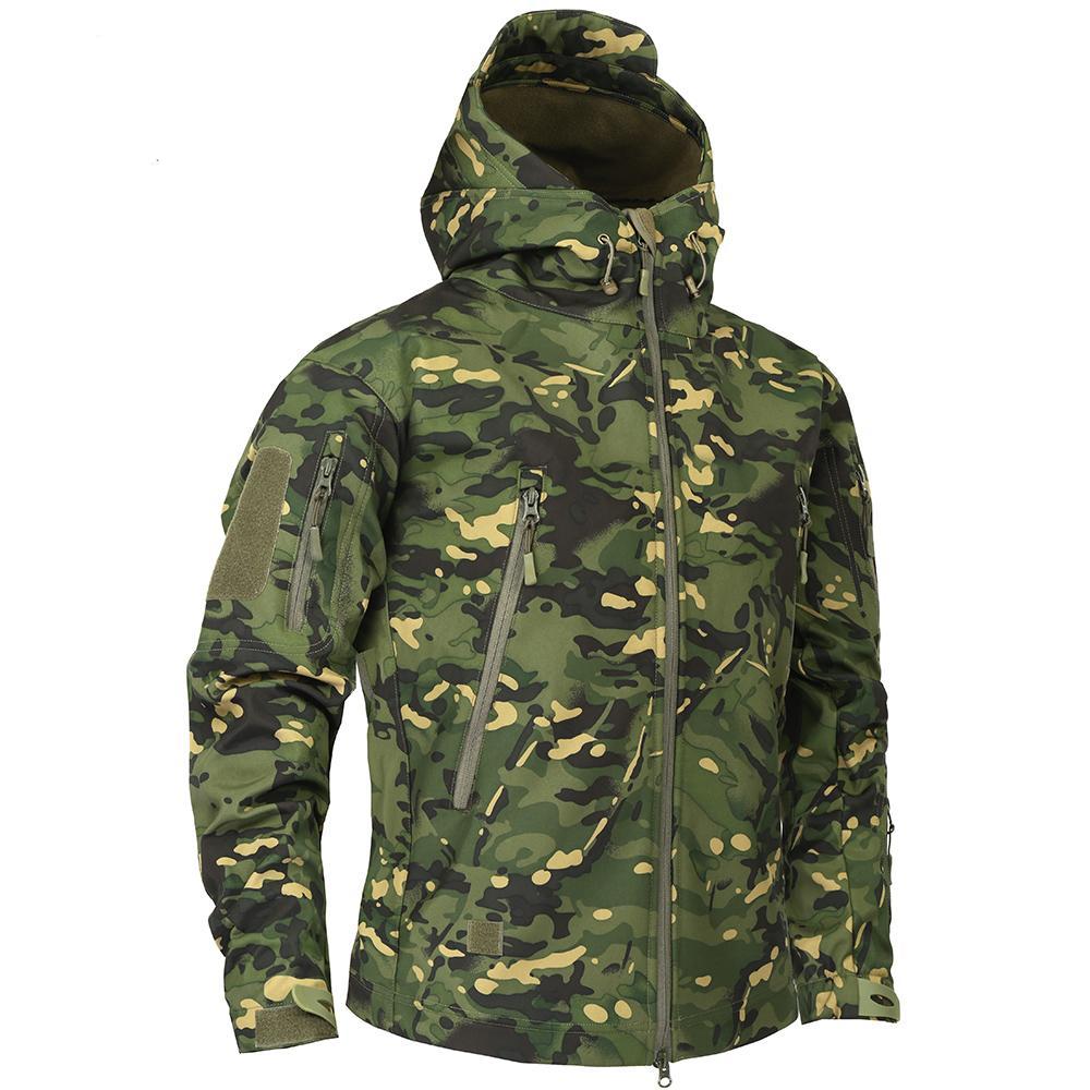 Men coats army military camouflage fleece jacket tactical clothing autumn
