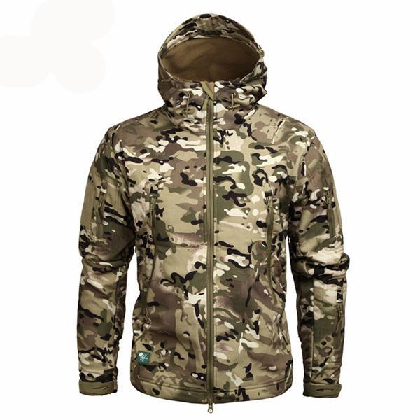 Men coats army military camouflage fleece jacket tactical clothing autumn