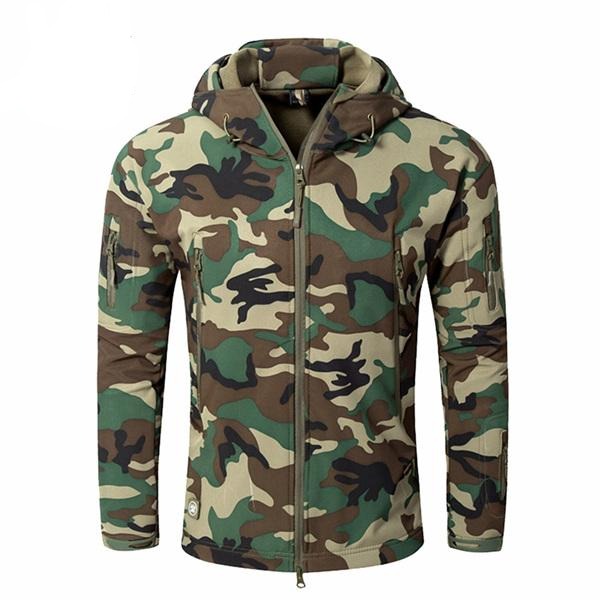 Men coats army military camouflage fleece jacket tactical clothing autumn
