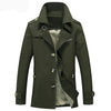 Men jacket coat detective style casual fit overcoat outerwear