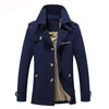 Men jacket coat detective style casual fit overcoat outerwear