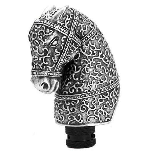 Universal Shift Knobs Antique Silver Horse Head Custom Gear Shift Knob Car Interior Accessories