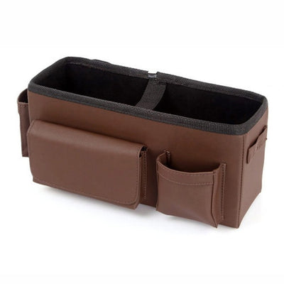 Car Backseat Storage Box Leather Portable Hanging Trunk Organizer Car Interior Accessories