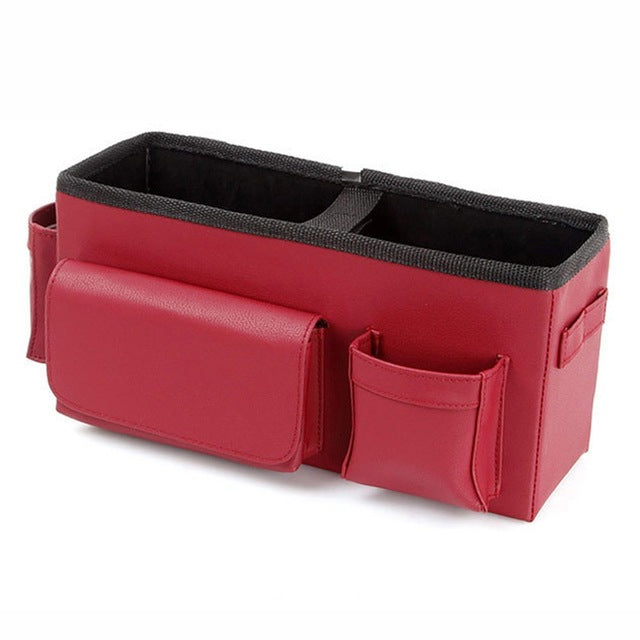 Car Backseat Storage Box Leather Portable Hanging Trunk Organizer Car Interior Accessories