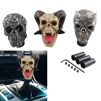 Universal skull head shift knob car gear stick shifter knob car interior accessories