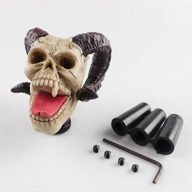Universal skull head shift knob car gear stick shifter knob car interior accessories