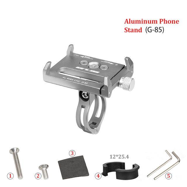 Bike Phone Stand Adjustable For 3.5-6.2inch Bicycle Handlebar Holder Aluminum