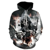 3D skull sweatshirt hoody rock men fashion