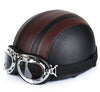 Helmets goggles motorcycle leather vespa helmet open half face men women