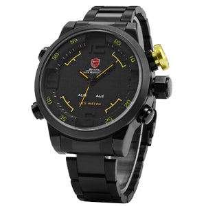 Men sports watches Army Military Wristwatches digital calendar LED steel Reloj Hombre