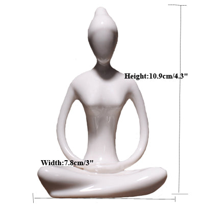 Art ceramic yoga poses home yoga studio decor ornament