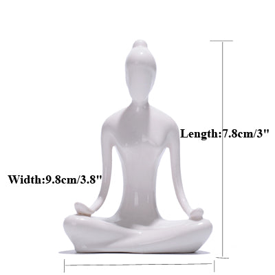 Art ceramic yoga poses home yoga studio decor ornament
