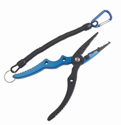 Fishing Pliers Split Ring Cutters Holder Tackle Sheath and Retractable Fishing Equipment