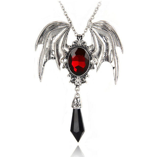 Vintage gothic halloween necklace pendant vampire for men women